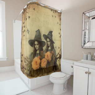 Rideaux De Douche Chariot Halloween vintage (11)