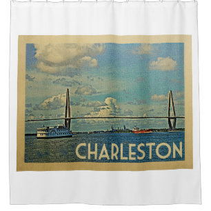 Rideaux De Douche Charleston Vintage voyage de la Caroline du Sud