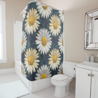 Rideaux De Douche Charmante collection de marguerite polyvalent