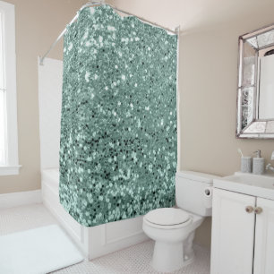 Rideaux De Douche Charme vert en bon état de paillette de parties
