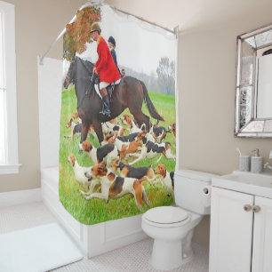 Rideaux De Douche Chasse aux chiens