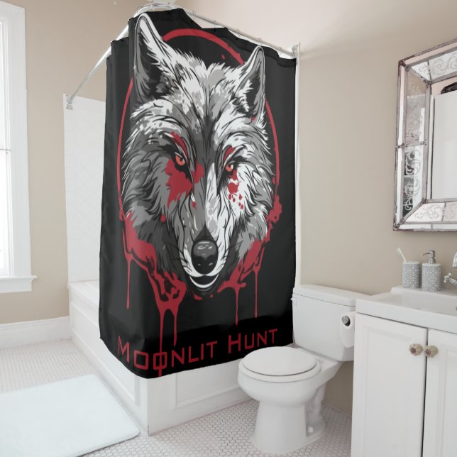Rideaux De Douche Chasse Lune (En situation)