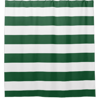 Rideaux De Douche Chasseur Green Large Stripes