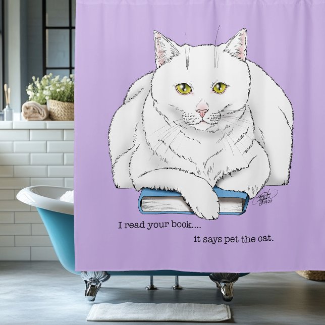 Rideaux De Douche Chat de livre (Créateur téléchargé)