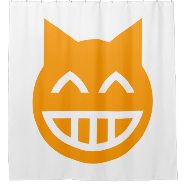 Rideaux De Douche Chat Emoji Grille (Devant)