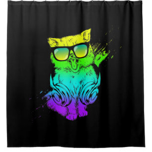 Rideaux De Douche Chat Kitty coloré Cadeau de musique Lover