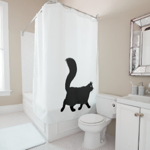 Rideaux De Douche Chat noir à pied Cool Kitty Novelty
