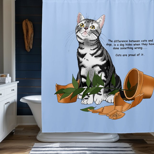 Rideaux De Douche Chat plante (Créateur téléchargé)