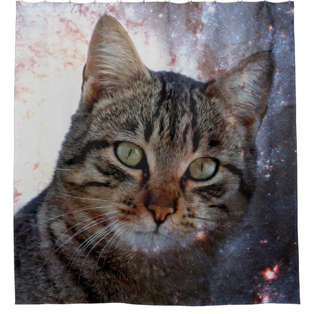 Rideaux De Douche Chat spatial (Devant)