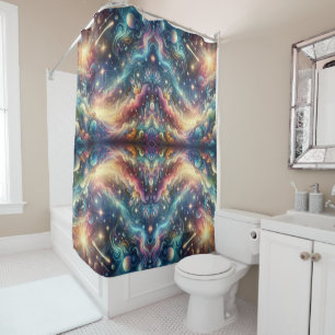 Rideaux De Douche Château Lointain Céleste Fantastique Mystique Colo