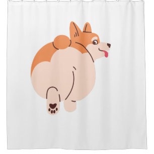 Rideaux De Douche Cheeky Corgi