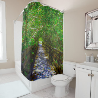 Rideaux De Douche Chemin sous la canopée des arbres