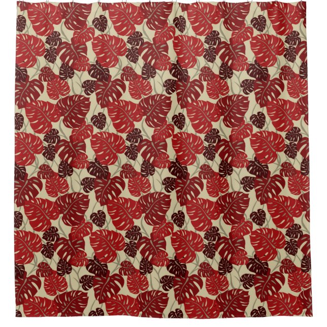 Rideaux De Douche Chemise Aloha Hanger Hawaiian Monstera Leaf (Devant)