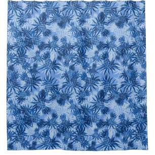 Rideaux De Douche Chemise Aloha Tropical Hawaiian Camo à ananas