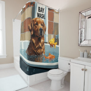 Rideaux De Douche Chesapeake Bay Terrier Sloppy Sleepy Cute Funny