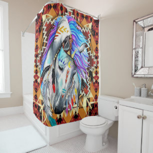 Rideaux De Douche Cheval amérindien