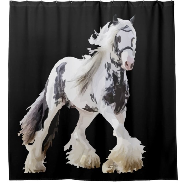 Rideaux De Douche Cheval d'attelage Gypsy Mare Stallion (Devant)