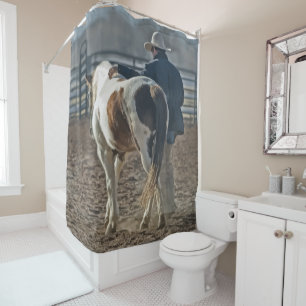 Rideaux De Douche Cheval occidental de cowboy