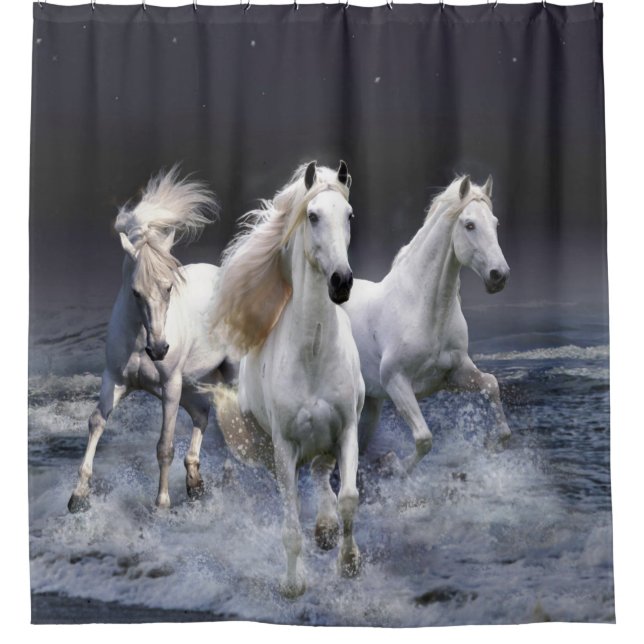 Rideaux De Douche Chevaux à lancer l'oreiller (Devant)