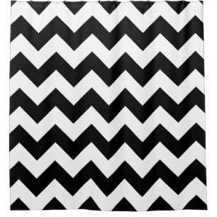 Rideaux De Douche Chevron noir blanc