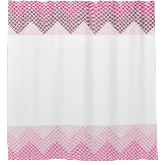 Rideaux De Douche Chevron rose (Devant)