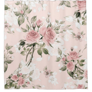 Rideaux De Douche Chic chic et français minable, vintage, floral,