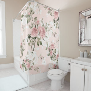 Rideaux De Douche Chic chic, français chic, vintage, floral, rustiq