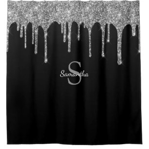 Rideaux De Douche Chic Silver Parties scintillant Drivers Sparkle Mo