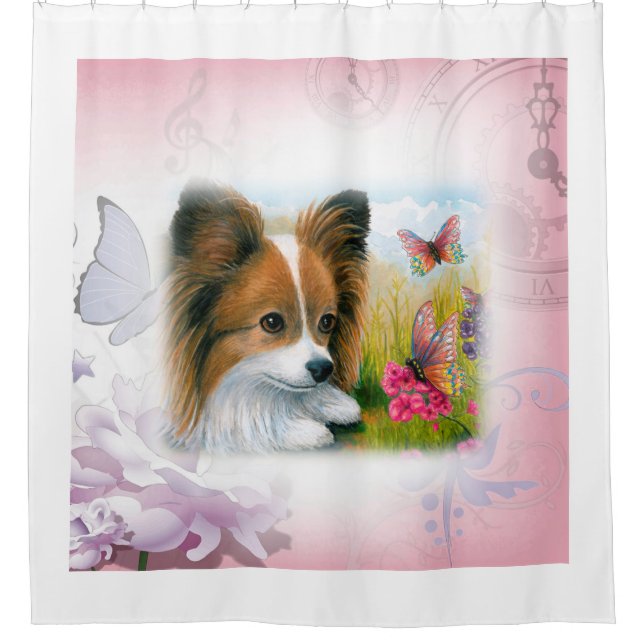 Rideaux De Douche Chien 123 Papillon (Devant)