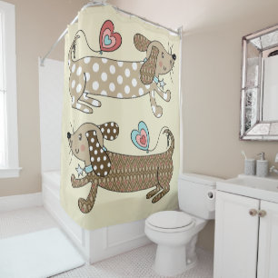 Rideaux De Douche Chien de saucisse Dachshund