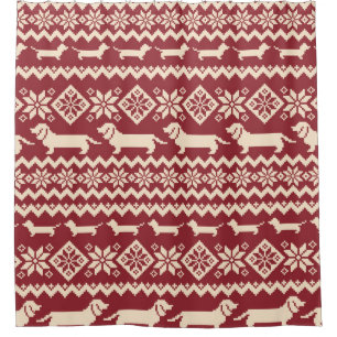 Rideaux De Douche Chien Nordic motif illustration