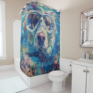 Rideaux De Douche Chien pasteur anatolien plongée sous-marine plongé