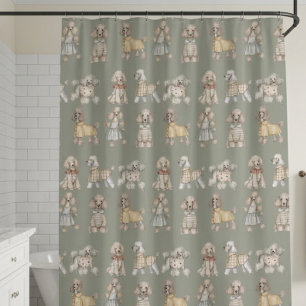 Rideaux De Douche Chien Poodle Doodle de Luxe