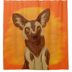 Rideaux De Douche Chien sauvage africain