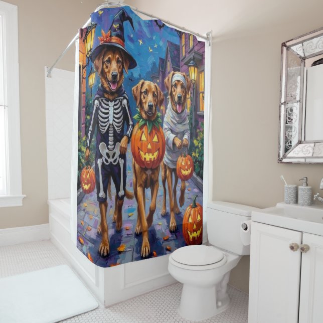 Rideaux De Douche Chiens de berger anatoliens Costumes d'Halloween (En situation)