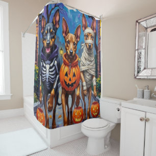 Rideaux De Douche Chiens Malinois Belges Trick-or-Treating Halloween