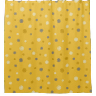 Rideaux De Douche Chiffres Rustiques Modernes Aléatoires, Gris, Jaun