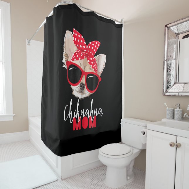 Rideaux De Douche Chihuahua Dog Maman (En situation)
