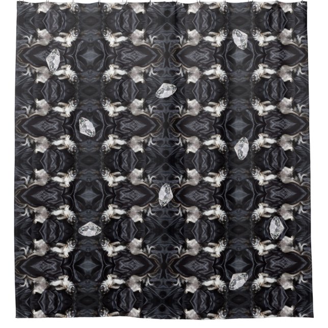 Rideaux De Douche Chihuahua et diamants (Devant)