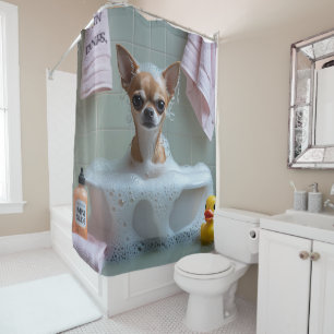 Rideaux De Douche Chihuahua Sloppy Sleepy Cute Funny