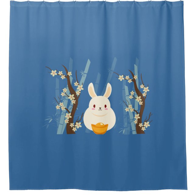 Rideaux De Douche chinesse de lapin (Devant)