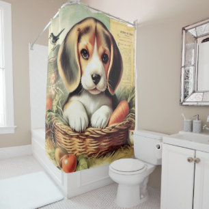 Rideaux De Douche Chiot Beagle vintage