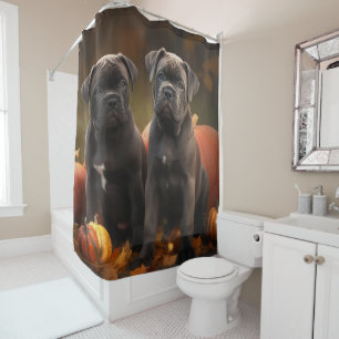 Rideaux De Douche Chiots Cane Corso Délice d'Automne Citrouille