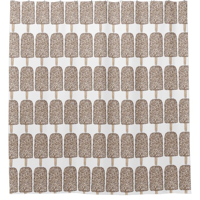 Rideaux De Douche Chocolat Eclair crème glacée Popsicle Douche ridea (Devant)