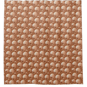 Rideaux De Douche Chocolat et coquillages bronzés sur cacao brun