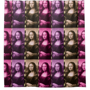 Rideaux De Douche Chocolat rose violet Poster de animal Mona Lisa