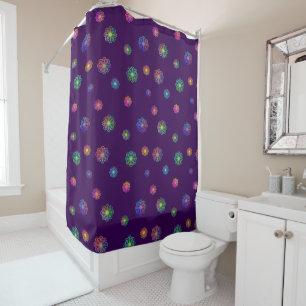 Rideaux De Douche Choisissez un fond personnalisé Posy