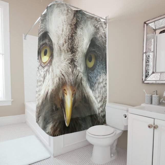 Rideaux De Douche Chouette (En situation)