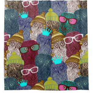 Rideaux De Douche Chouette dans la couronne