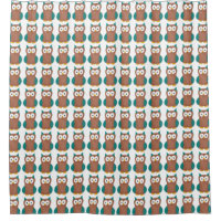 Chouette Décor Cartoon Chouette Brown Douche Oisea